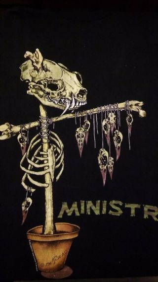 Vintage Ministry Shirt Scare Crow Concert T Shirt.  Xl