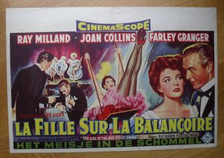 Girl In The Red Velvet Swing Ray Milland Belgian Movie Poster 