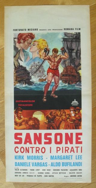 Samson Against The Pirates Kirk Morris Peplum Italian Movie Poster 