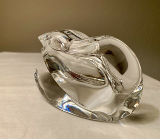 Baccarat Crystal Swan With Head Tucked.  Made In France 2