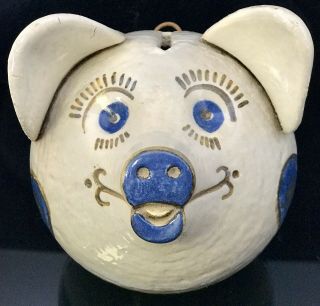 Vintage Soholm Dansk Pottery Pig Hanging Piggy Bank Denmark Stoneware Midcentury