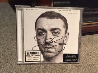 Sam Smith Signed Autographed For The Thrill Of It All Album Cd