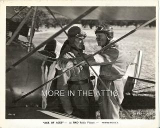 Richard Dix Ralph Bellamy Ace Of Aces Orig Vintage Aviation Rko Film Still