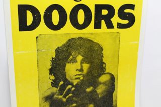 THE DOORS 1968 Yellow Concert Poster Hollywood Bowl Chambers Bros Steppenwolf 4