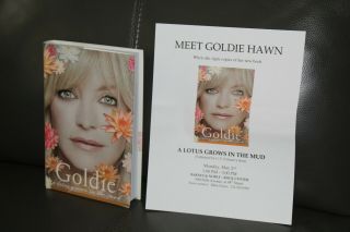 Goldie Hawn Goldie A Lotus Grows In The Mud Hard Cover Book Signed