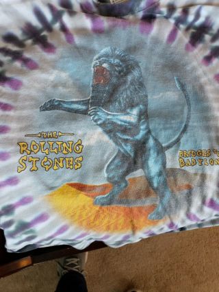 Rolling Stones Concert Tour Shirt T - Shirt 1997 /8 Bridges To Babylon Tye Dye Xl