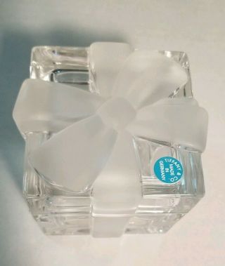 Tiffany & Co Vintage Crystal Frosted Bow Gift Box For Ring,  Candy,  Etc.