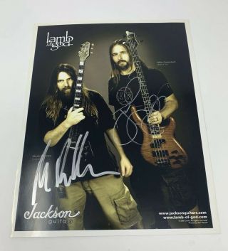 Lamb Of God John Campbell Mark Morton Autographed Signed Jackson Photo 8x10