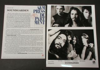Soundgarden Badmotorfinger 1991 Us Promo Press Kit Chris Cornell Grunge
