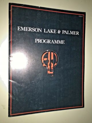 1977 Emerson Lake And Palmer Concert Program Crossword Puzzle Blank Extra