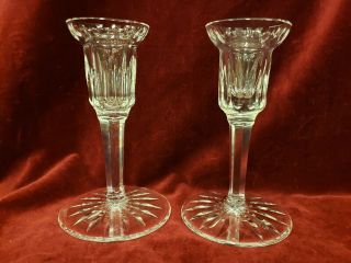 Waterford Lismore Crystal 5 1/2 " Candlesticks Candle Stick Holders