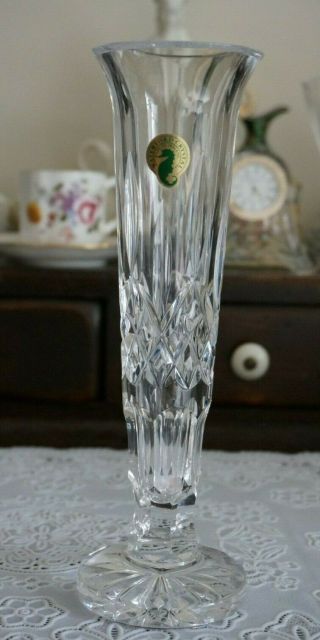 Vintage Waterford Crystal Lismore 9 " Bud Vase 2006 Signed Jim O 