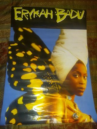 3 Factory Vintage Rare 1998 Erykah Badu Posters R&b Music Pop Neo - Soul