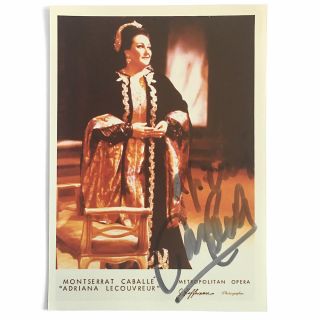 Opera Soprano Montserrat Caballé Autograph Color Photo.  Metropolitan