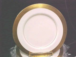 (SET OF 8) Mikasa China HARROW White Gold Encrusted 10.  5 
