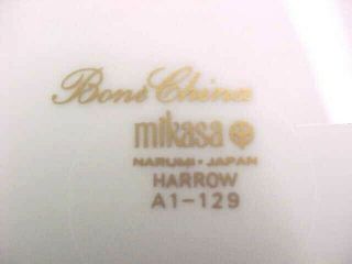 (SET OF 8) Mikasa China HARROW White Gold Encrusted 10.  5 