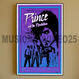 Prince Framed Poster November 4 - 12 1984 Detroit Purple Rain Tour Live Promo