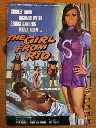The Girl From Rio 1969 Film Publicity Campaign Book Shirley Eaton