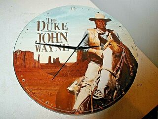 John Wayne The Duke On Horse 13.  5 " Across Wall Clock (h)