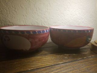 Vietri Solimene Italian Ceramic 2 Piece Coupe Bowls