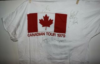 Trick Bun E Carlos Canadian Tour 1979 Promo T - Shirt Vg Signed By 4