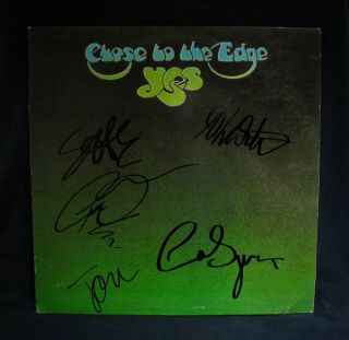 Yes Autographed Close To The Edge Album By Steve Howe Chris Squire Alan White,  2