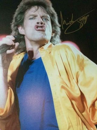 Mick Jagger The Rolling Stones Autographed 8 X 10 Photo W/coa