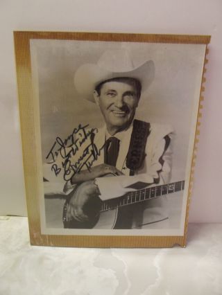 Vintage Ernest Tubb Grand Ole Opry Country Singer Autographed 8 X 10 Photograph