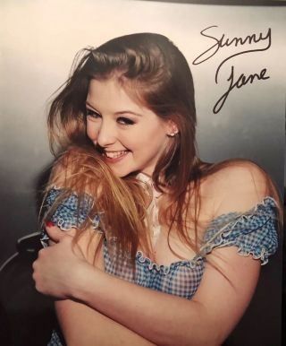 Sunny Lane Adult Star Signed 8x10 Candid Photo Autograph Sexy Naughty America