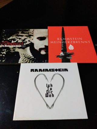 3 Rare Rammstein Promo Cds: Ich Tu Dir Weh,  Mein Herz Brennt & Rosenrot