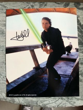 Mark Hamill Autographed Photo Signed Authentic