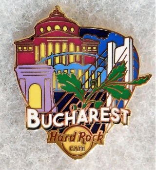 Hard Rock Cafe Bucharest Greetings From Guitar Pick Series Pin 99473