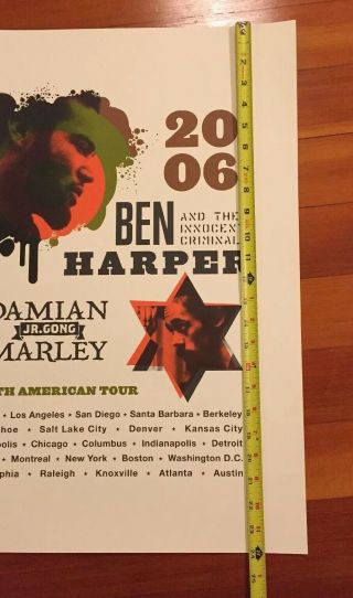 Ben Harper And Damian “Junior Gong” Marley Concert Poster 2006 7
