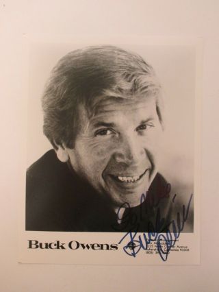 Signed - Buck Owens Autographed 8x10 " Fan Club Photo / Wb Country Music Picture
