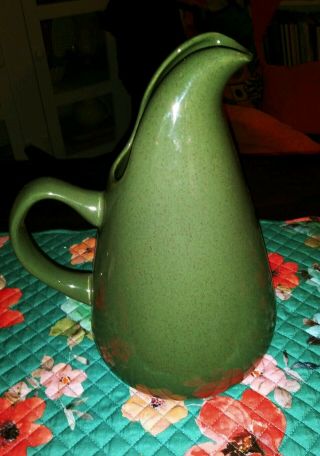 Mid - Century Modern Russel Wright Spruce Green Pitcher Steubenville Vintage