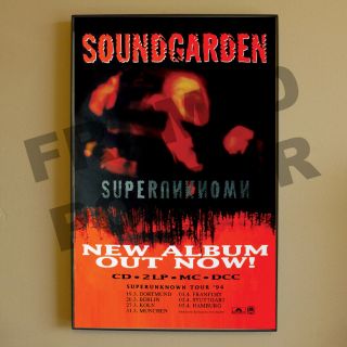 Soundgarden Framed Poster 1994 Superunknown German Tour Poster - Chris Cornell