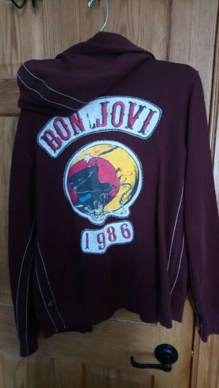 Bon Jovi Hoodie Sweatshirt Trunk Ltd.  Size Small Medium Rock Shirt Guc W/extra
