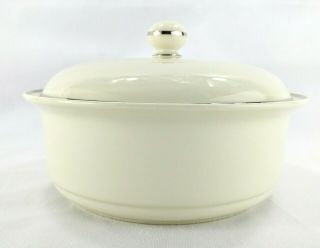 Lenox Solitaire Vintage Covered Casserole Dish Bowl 10 