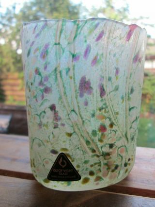 Rare Isle Of Wight Studio Glass Oval Vase 