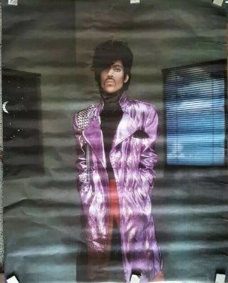 Prince 1999 Poster 1982 Rare Shiny Purple Trenchoat