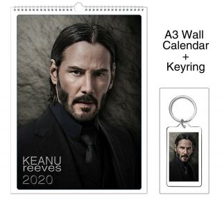 Keanu Reeves 2020 Wall Holiday Calendar,  Keyring