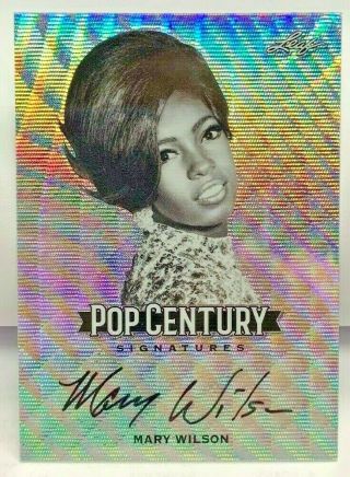 Mary Wilson - The Supremes 2019 Leaf Metal Pop Century Signatures Autograph Auto