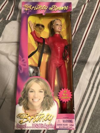 Britney Spears Rare Oops I Did It Again Doll 2000 Red Jumpsuit
