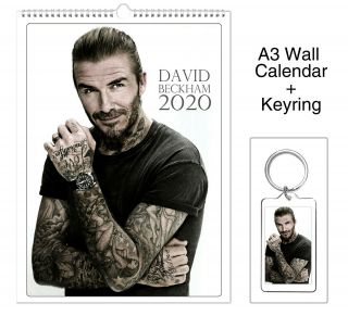 David Beckham 2020 Wall Holiday Calendar,  Keyring