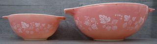 Set Of Two Pyrex Ovenware Cinderella Mixing Bowls Pink Gooseberry 3