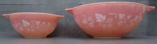 Set Of Two Pyrex Ovenware Cinderella Mixing Bowls Pink Gooseberry 5
