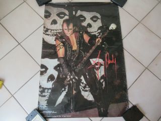 Vintage Signed Jerry Only Fan Club / The Misfits Poster Punk