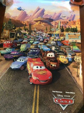 Disney’s Cars Dual - Sided 27x40 One - Sheet Theatrical Movie Poster Pixar