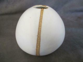 American Studio Mcm Pottery - Isabel Parks - Egg Shape Orb Weed Pot Vase Dl