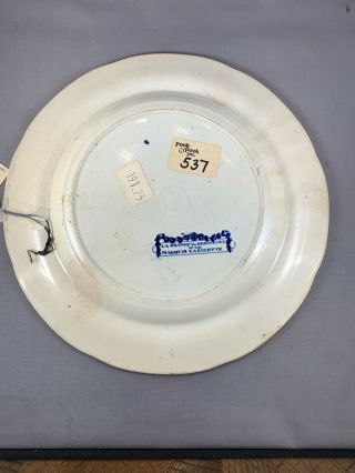 Historical Dark Blue Staffordshire 19c Plate Antique La Grange Marquis Lafayette 5
